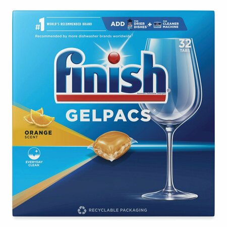 Finish Dish Detergent Gelpacs, Orange Scent, PK256 51700-81053